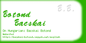 botond bacskai business card